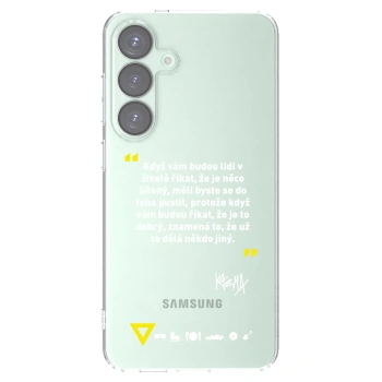 Picasee silikónový prehľadný obal pre Samsung Galaxy S25+ 5G - Kazma - MĚLI BYSTE SE DO TOHO PUSTIT
