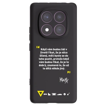 Picasee silikónový čierny obal pre Xiaomi Redmi Note 14 Pro 4G - Kazma - MĚLI BYSTE SE DO TOHO PUSTIT