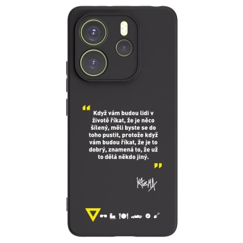 Picasee silikónový čierny obal pre Xiaomi Redmi Note 14 4G - Kazma - MĚLI BYSTE SE DO TOHO PUSTIT