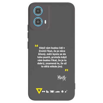 Picasee silikónový čierny obal pre Motorola Moto G34 5G - Kazma - MĚLI BYSTE SE DO TOHO PUSTIT