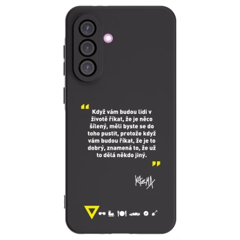 Picasee silikónový čierny obal pre Samsung Galaxy A56 5G A566B - Kazma - MĚLI BYSTE SE DO TOHO PUSTIT