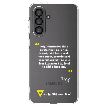 Picasee silikónový prehľadný obal pre Samsung Galaxy A56 5G A566B - Kazma - MĚLI BYSTE SE DO TOHO PUSTIT