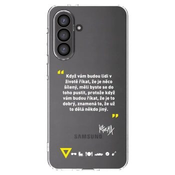 Picasee silikónový prehľadný obal pre Samsung Galaxy A36 5G - Kazma - MĚLI BYSTE SE DO TOHO PUSTIT