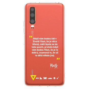 Picasee silikónový prehľadný obal pre Huawei P30 - Kazma - MĚLI BYSTE SE DO TOHO PUSTIT