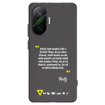 Picasee silikónový čierny obal pre Xiaomi Poco F7 5G - Kazma - MĚLI BYSTE SE DO TOHO PUSTIT
