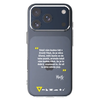 Picasee silikónový prehľadný obal pre Apple iPhone 17 Pro - Kazma - MĚLI BYSTE SE DO TOHO PUSTIT