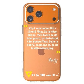 Picasee silikónový prehľadný obal pre Apple iPhone 17 Pro Max - Kazma - MĚLI BYSTE SE DO TOHO PUSTIT