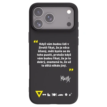 Picasee silikónový čierny obal pre Apple iPhone 17 Pro Max - Kazma - MĚLI BYSTE SE DO TOHO PUSTIT