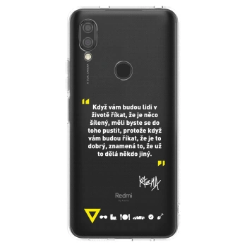 Picasee silikónový prehľadný obal pre Xiaomi Redmi 7 - Kazma - MĚLI BYSTE SE DO TOHO PUSTIT