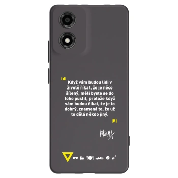 Picasee silikónový čierny obal pre Motorola Moto E14 - Kazma - MĚLI BYSTE SE DO TOHO PUSTIT