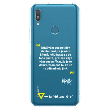 Picasee silikónový prehľadný obal pre Huawei Y6 2019 - Kazma - MĚLI BYSTE SE DO TOHO PUSTIT