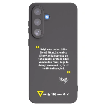 Picasee silikónový čierny obal pre Samsung Galaxy S25 FE 5G - Kazma - MĚLI BYSTE SE DO TOHO PUSTIT