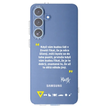Picasee silikónový prehľadný obal pre Samsung Galaxy S25 FE 5G - Kazma - MĚLI BYSTE SE DO TOHO PUSTIT