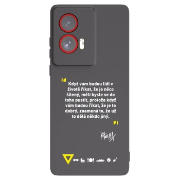 Picasee silikónový čierny obal pre Motorola Edge 50 Fusion - Kazma - MĚLI BYSTE SE DO TOHO PUSTIT