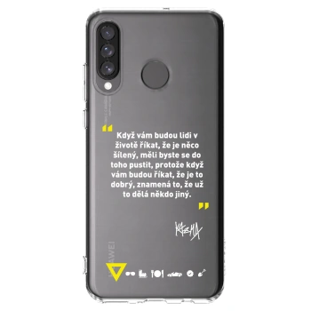 Picasee silikónový prehľadný obal pre Huawei P30 Lite - Kazma - MĚLI BYSTE SE DO TOHO PUSTIT