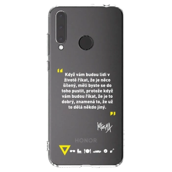 Picasee silikónový prehľadný obal pre Honor 20 Lite - Kazma - MĚLI BYSTE SE DO TOHO PUSTIT