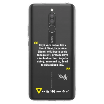 Picasee silikónový prehľadný obal pre Xiaomi Redmi 8 - Kazma - MĚLI BYSTE SE DO TOHO PUSTIT