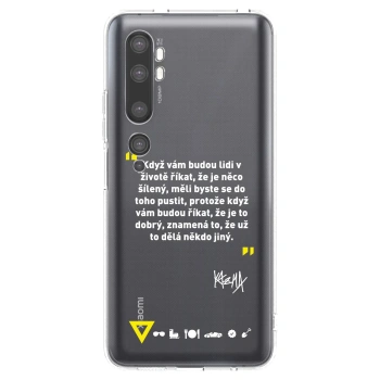 Picasee silikónový prehľadný obal pre Xiaomi Mi Note 10 (Pro) - Kazma - MĚLI BYSTE SE DO TOHO PUSTIT