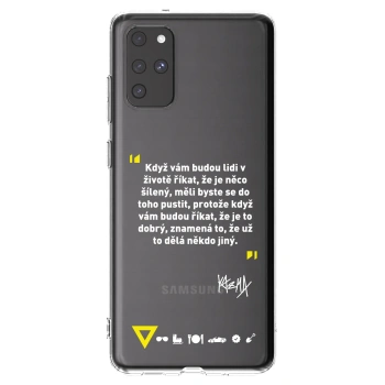 Picasee silikónový prehľadný obal pre Samsung Galaxy S20+ G985F - Kazma - MĚLI BYSTE SE DO TOHO PUSTIT