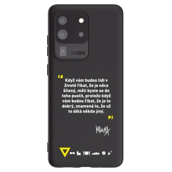 Picasee silikónový čierny obal pre Samsung Galaxy S20 Ultra 5G G988F - Kazma - MĚLI BYSTE SE DO TOHO PUSTIT