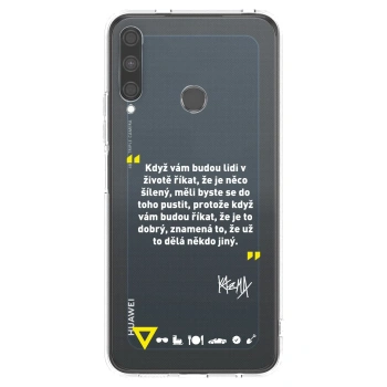 Picasee silikónový prehľadný obal pre Huawei P40 Lite E - Kazma - MĚLI BYSTE SE DO TOHO PUSTIT