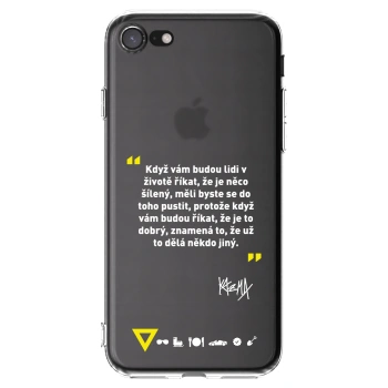 Picasee silikónový prehľadný obal pre Apple iPhone SE 2020 - Kazma - MĚLI BYSTE SE DO TOHO PUSTIT
