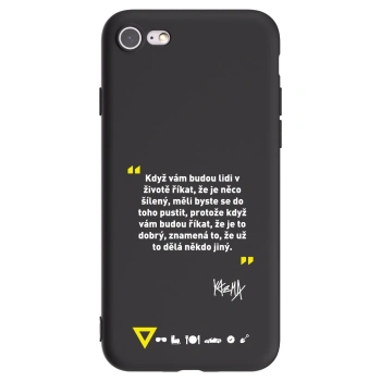 Picasee silikónový čierny obal pre Apple iPhone SE 2020 - Kazma - MĚLI BYSTE SE DO TOHO PUSTIT