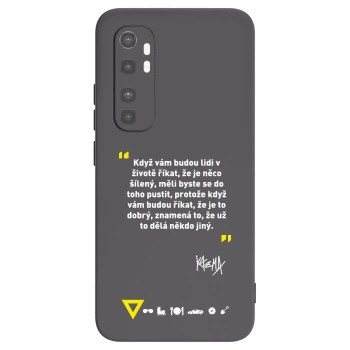 Picasee silikónový čierny obal pre Xiaomi Mi Note 10 Lite - Kazma - MĚLI BYSTE SE DO TOHO PUSTIT