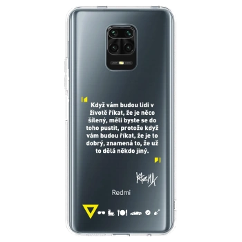 Picasee silikónový prehľadný obal pre Xiaomi Redmi Note 9S - Kazma - MĚLI BYSTE SE DO TOHO PUSTIT