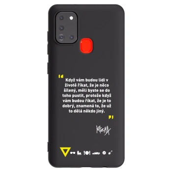 Picasee silikónový čierny obal pre Samsung Galaxy A21s - Kazma - MĚLI BYSTE SE DO TOHO PUSTIT