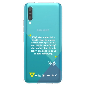 Picasee silikónový prehľadný obal pre Samsung Galaxy A30s A307F - Kazma - MĚLI BYSTE SE DO TOHO PUSTIT