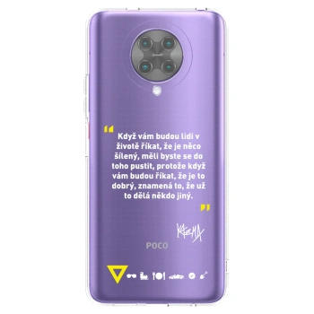 Picasee silikónový prehľadný obal pre Xiaomi Poco F2 Pro - Kazma - MĚLI BYSTE SE DO TOHO PUSTIT