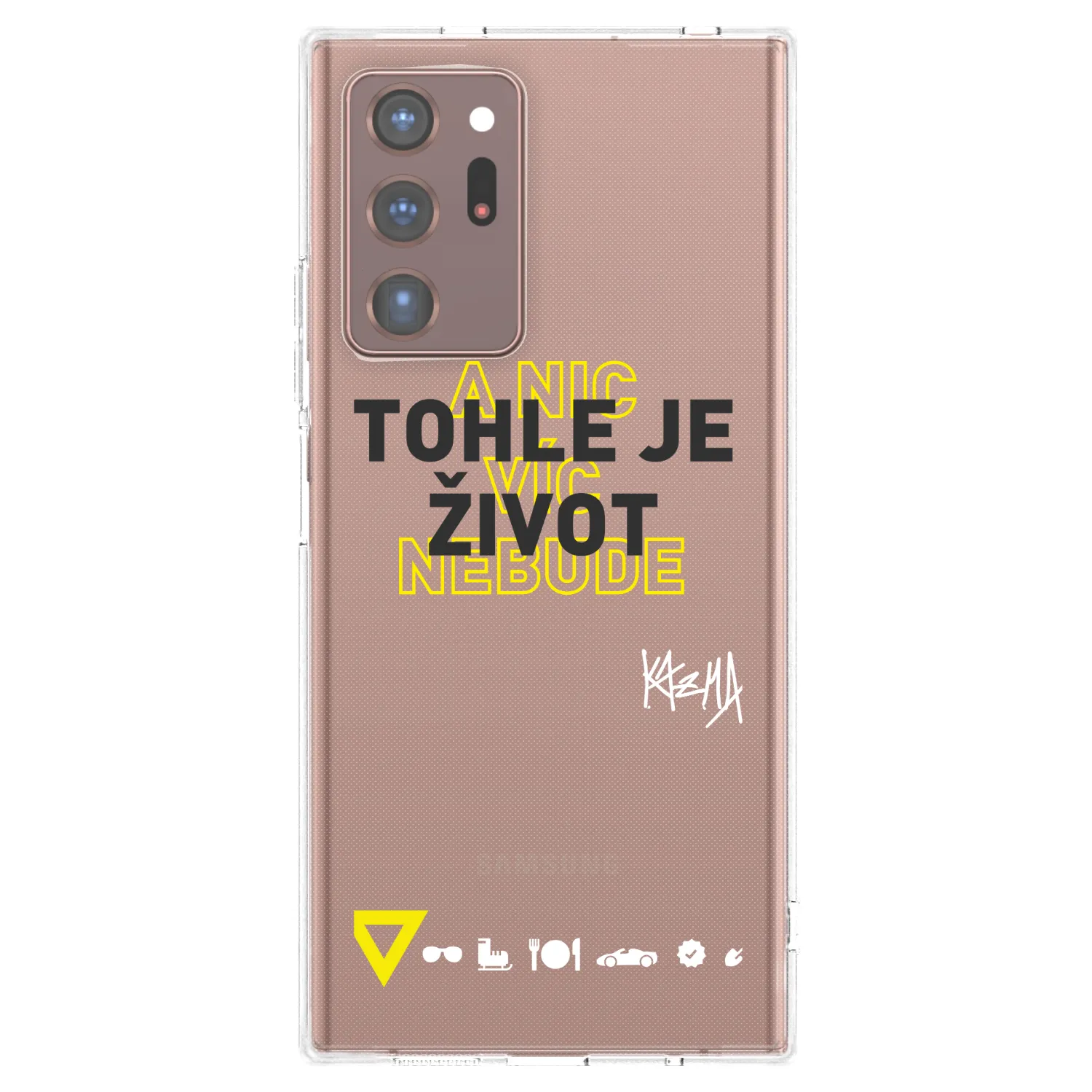 Picasee silikónový prehľadný obal pre Samsung Galaxy Note 20 Ultra - Kazma - TOHLE JE ŽIVOT A NIC VÍC NEBUDE