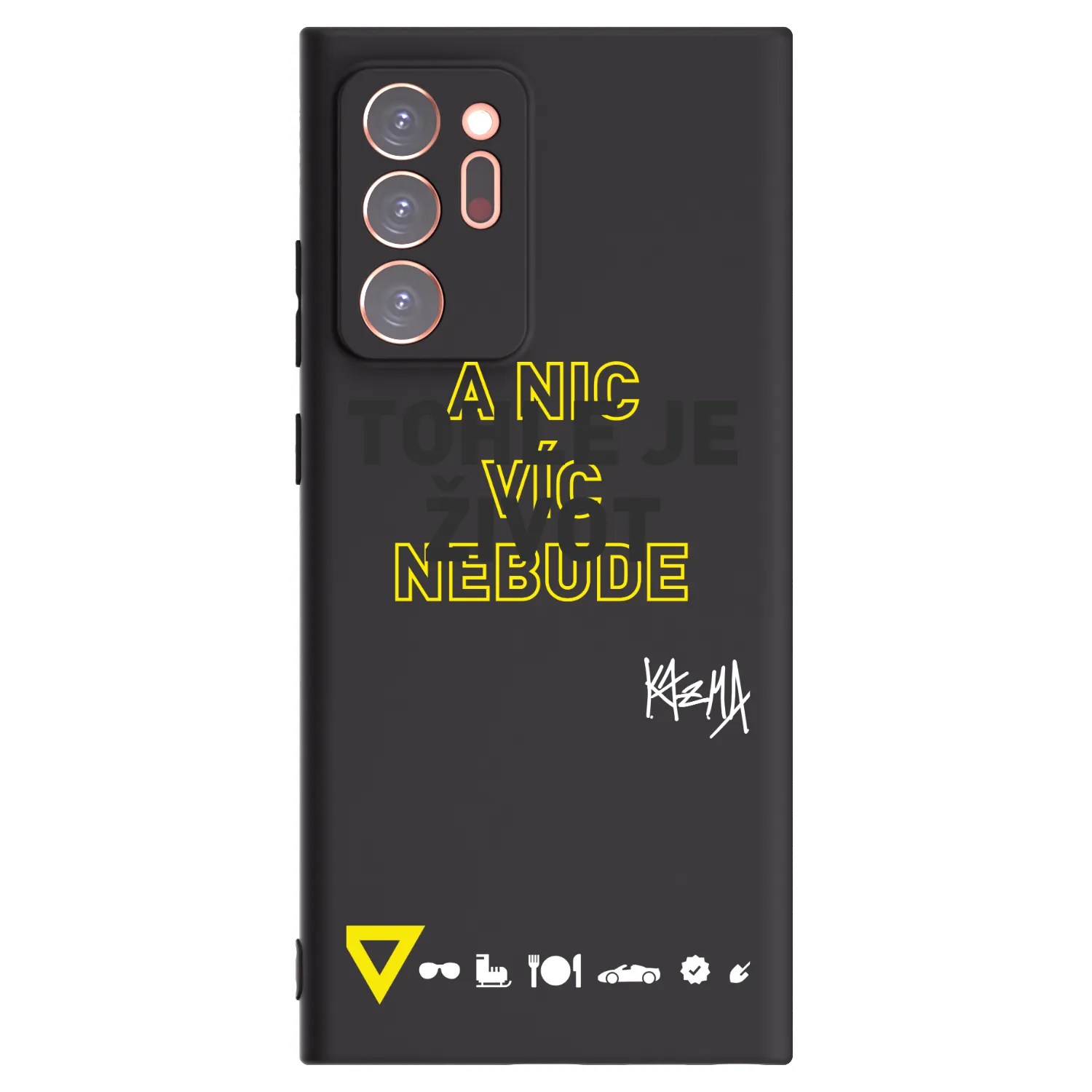 Picasee silikónový čierny obal pre Samsung Galaxy Note 20 Ultra - Kazma - TOHLE JE ŽIVOT A NIC VÍC NEBUDE
