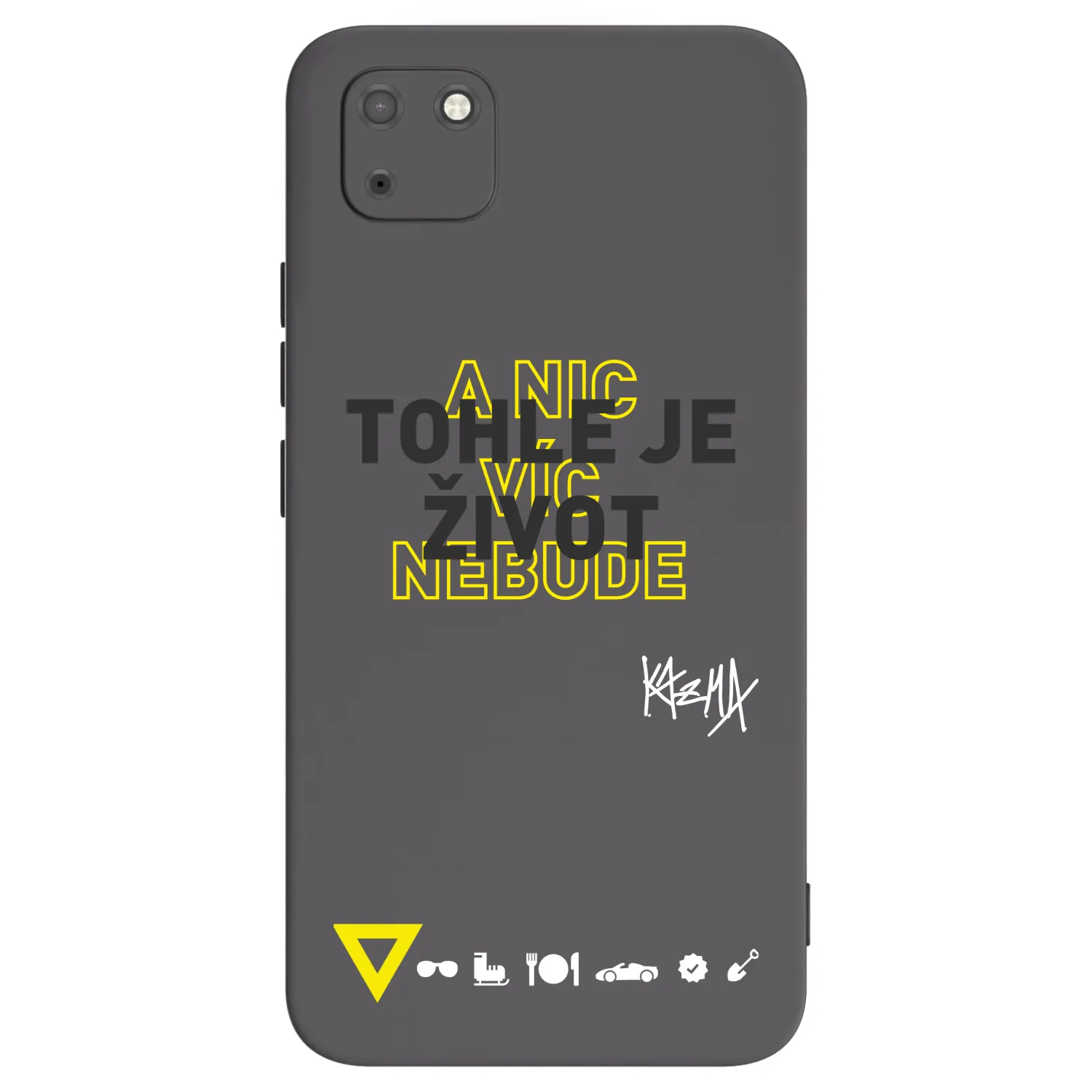 Picasee silikónový čierny obal pre Huawei Y5P - Kazma - TOHLE JE ŽIVOT A NIC VÍC NEBUDE