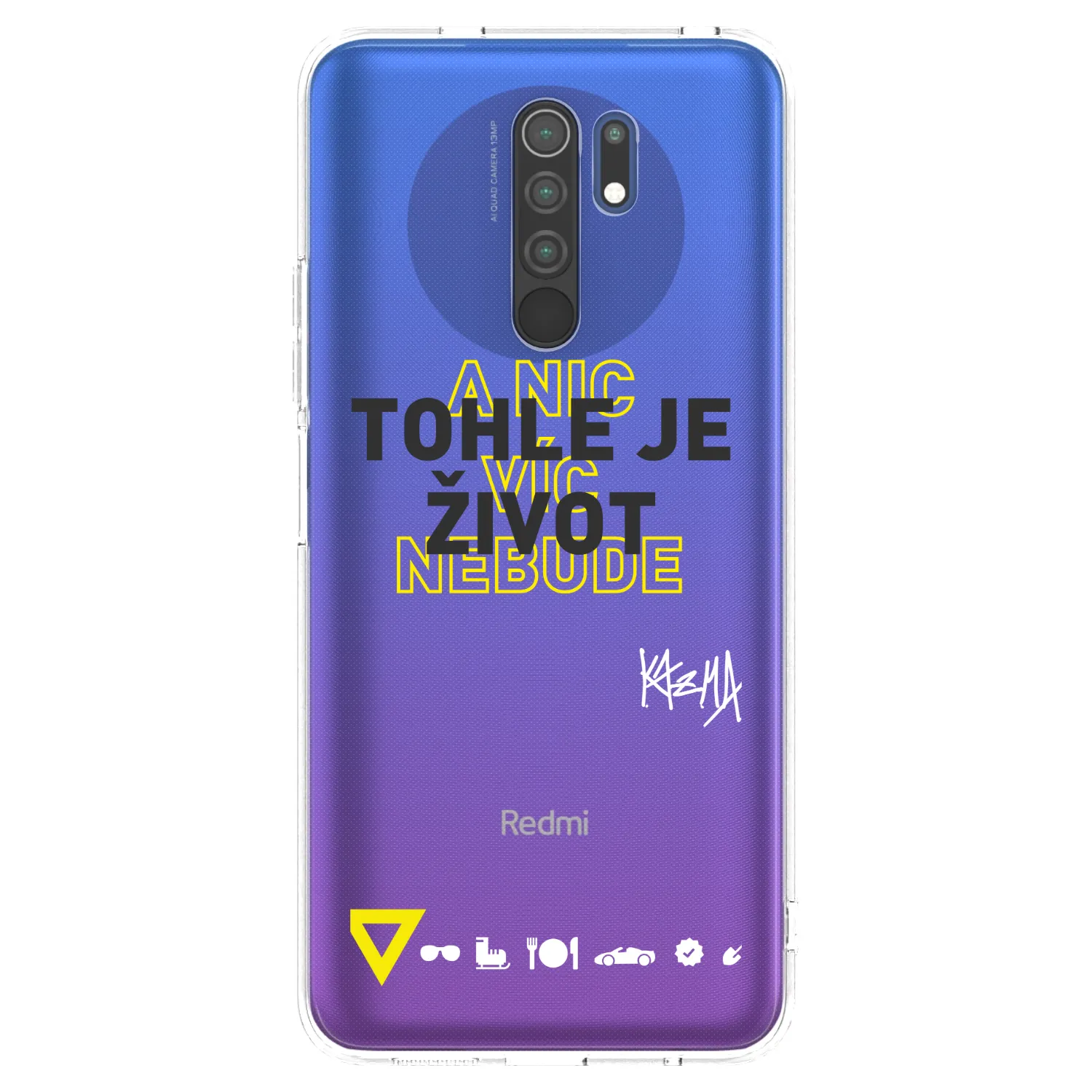 Picasee silikónový prehľadný obal pre Xiaomi Redmi 9 - Kazma - TOHLE JE ŽIVOT A NIC VÍC NEBUDE