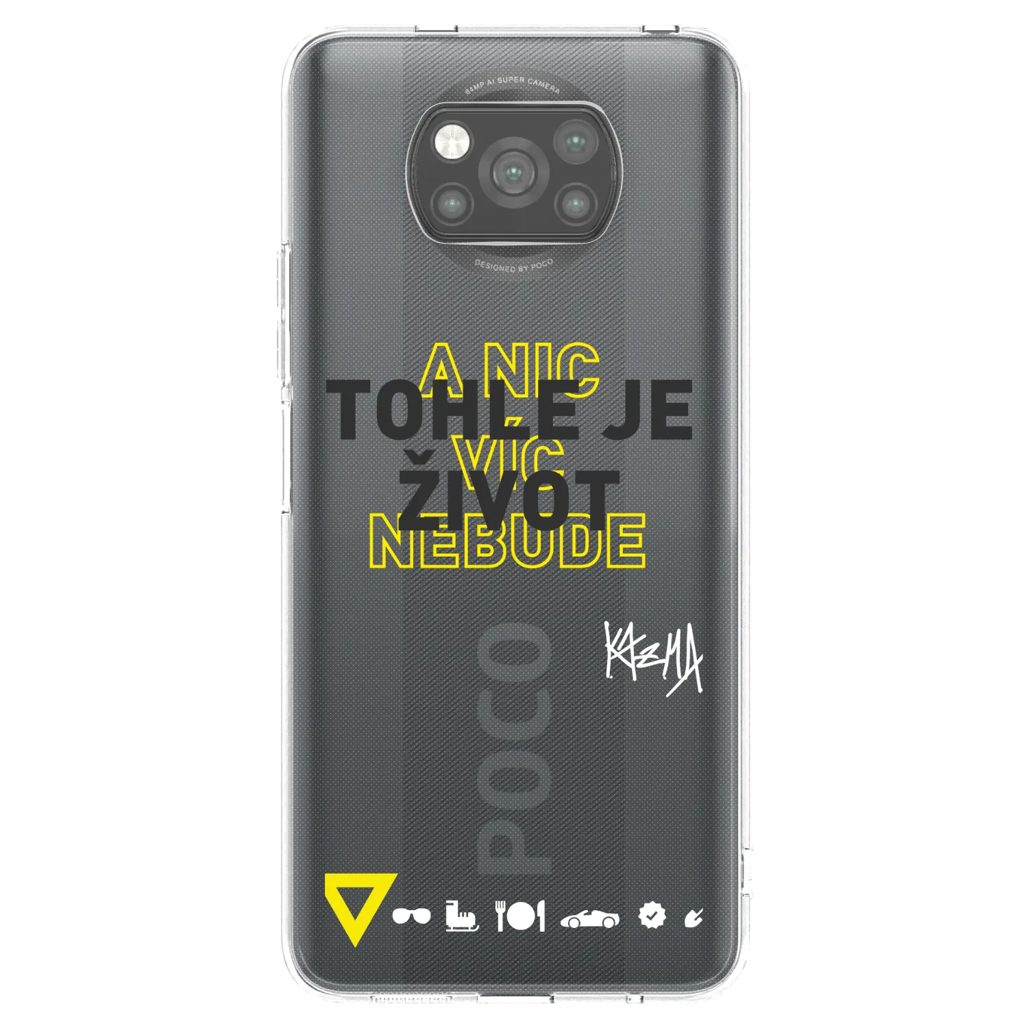 Picasee silikónový čierny obal pre Xiaomi Poco X3 - Kazma - TOHLE JE ŽIVOT A NIC VÍC NEBUDE
