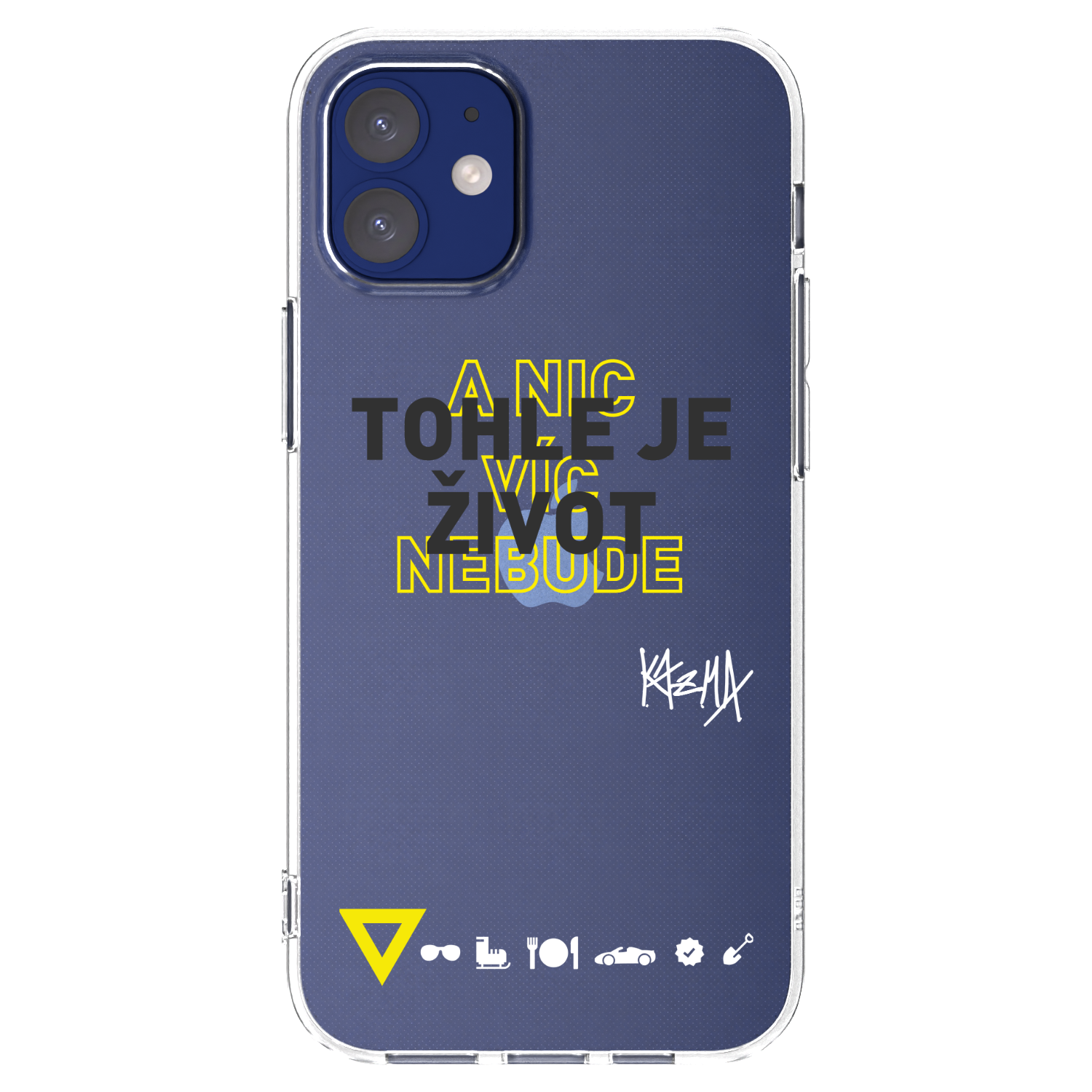 Picasee silikónový prehľadný obal pre Apple iPhone 12 mini - Kazma - TOHLE JE ŽIVOT A NIC VÍC NEBUDE