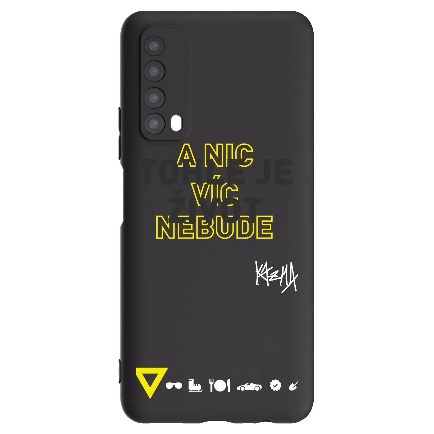 Picasee silikónový čierny obal pre Huawei P Smart 2021 - Kazma - TOHLE JE ŽIVOT A NIC VÍC NEBUDE