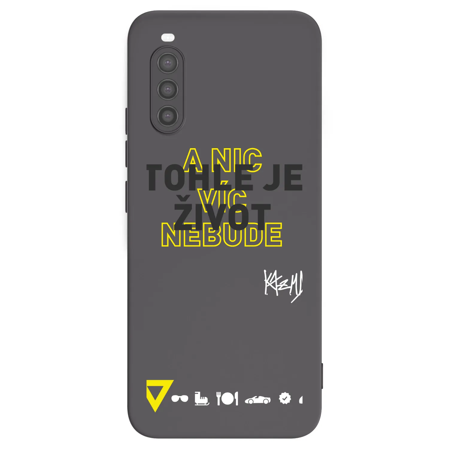 Picasee silikónový čierny obal pre Sony Xperia 10 II - Kazma - TOHLE JE ŽIVOT A NIC VÍC NEBUDE