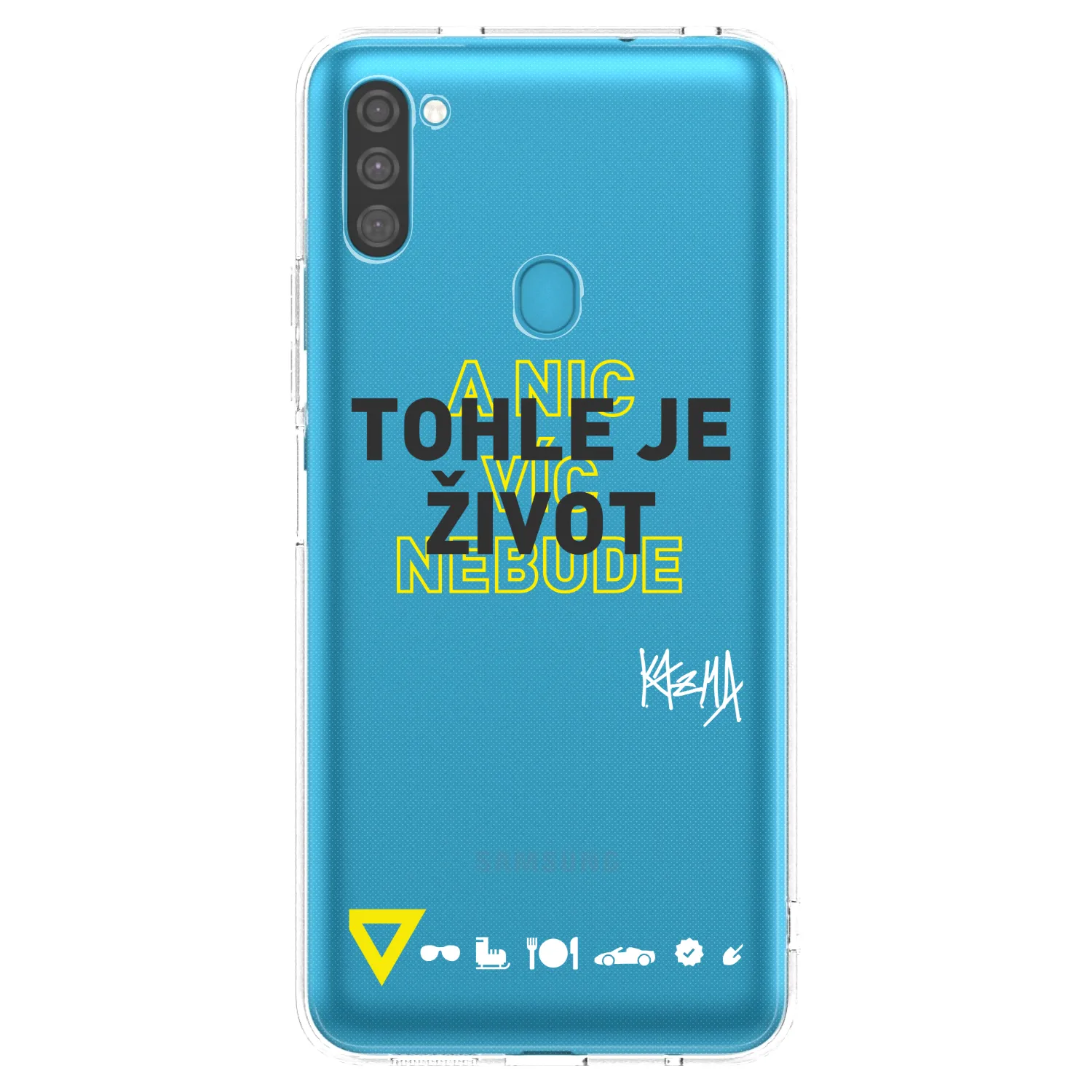 Picasee silikónový prehľadný obal pre Samsung Galaxy M11 - Kazma - TOHLE JE ŽIVOT A NIC VÍC NEBUDE