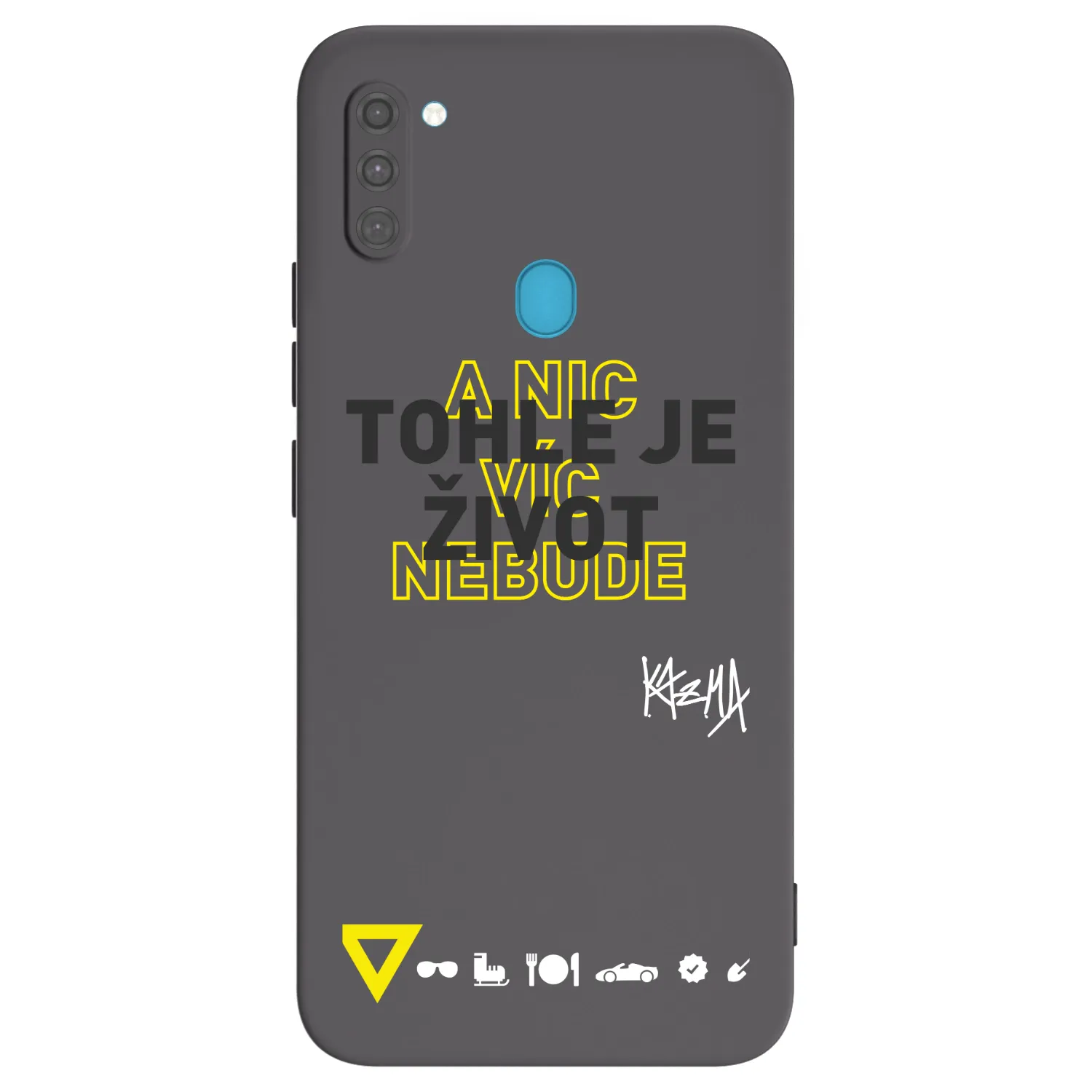 Picasee silikónový čierny obal pre Samsung Galaxy M11 - Kazma - TOHLE JE ŽIVOT A NIC VÍC NEBUDE
