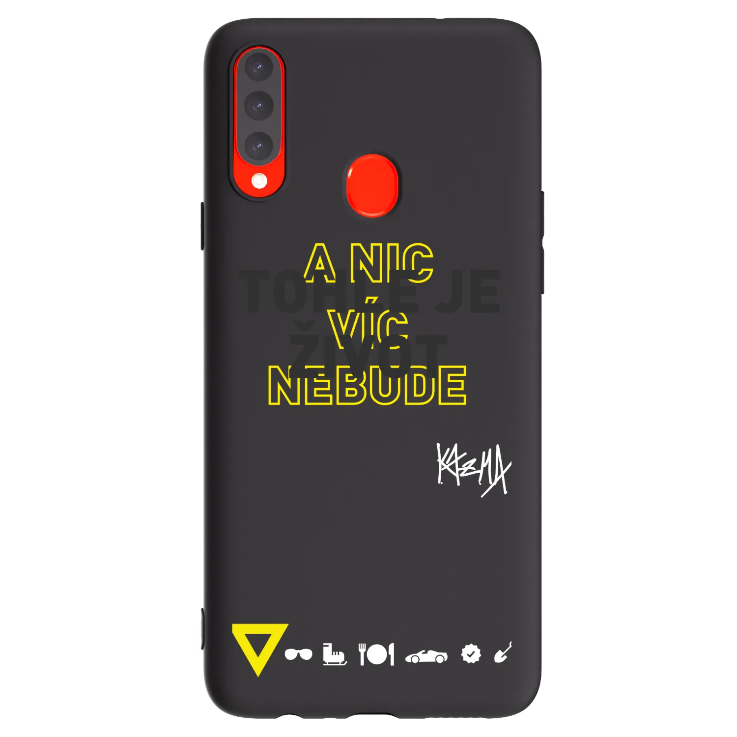 Picasee silikónový čierny obal pre Samsung Galaxy A20s - Kazma - TOHLE JE ŽIVOT A NIC VÍC NEBUDE