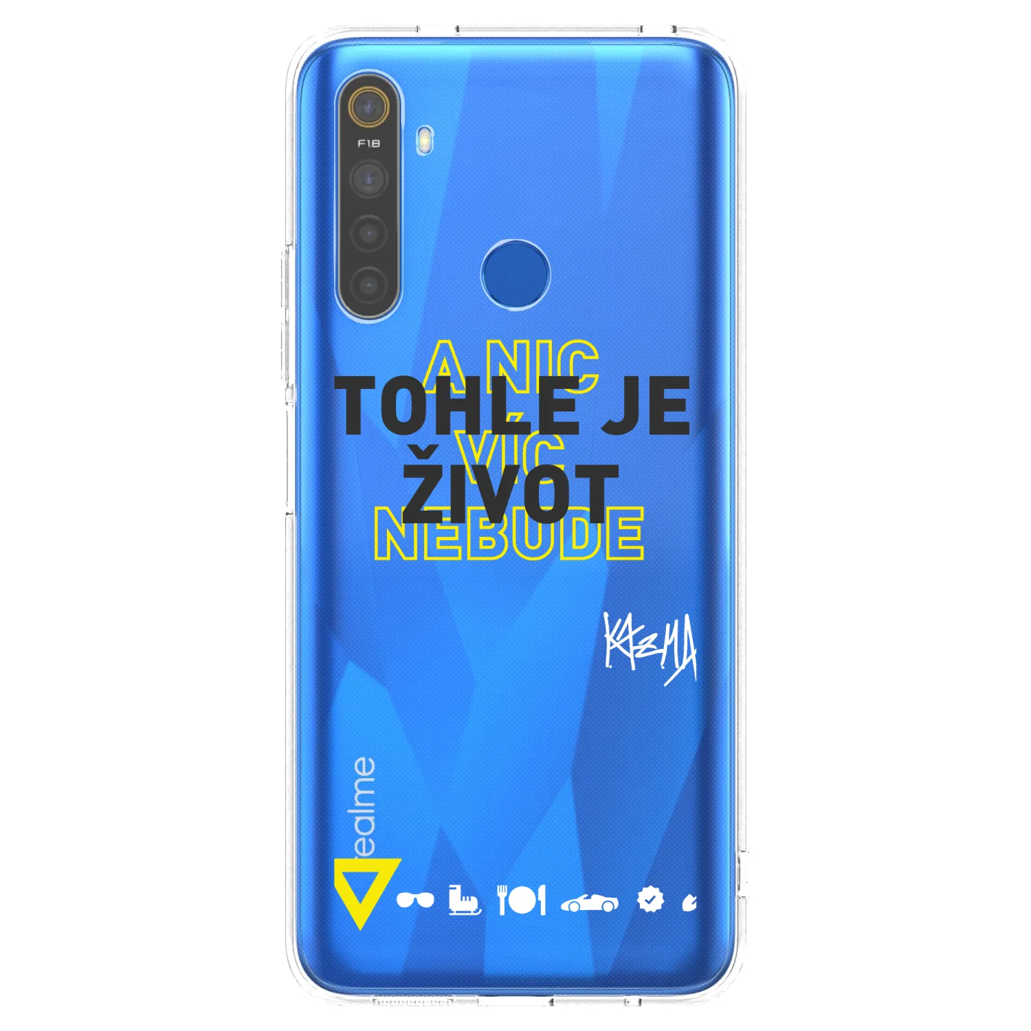 Picasee silikónový prehľadný obal pre Realme 5 - Kazma - TOHLE JE ŽIVOT A NIC VÍC NEBUDE