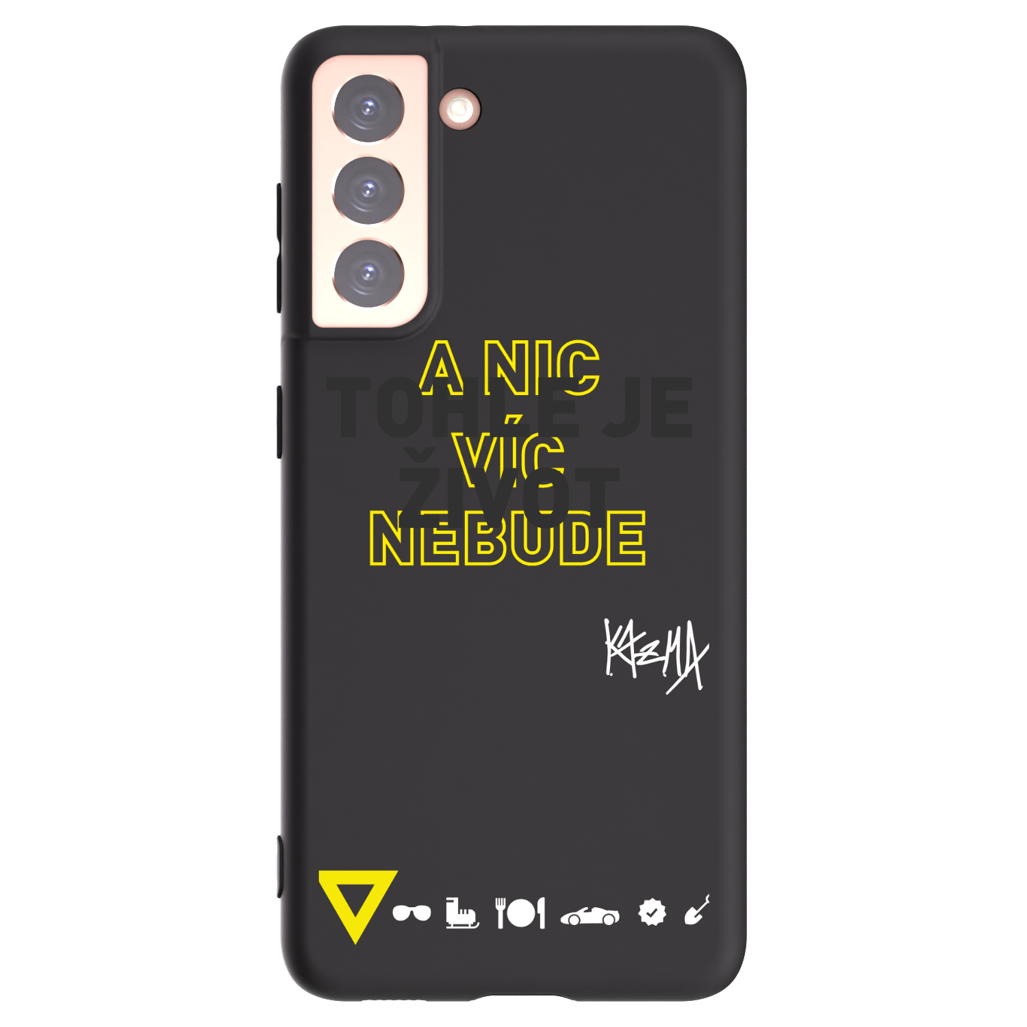 Picasee silikónový čierny obal pre Samsung Galaxy S21 5G G991B - Kazma - TOHLE JE ŽIVOT A NIC VÍC NEBUDE