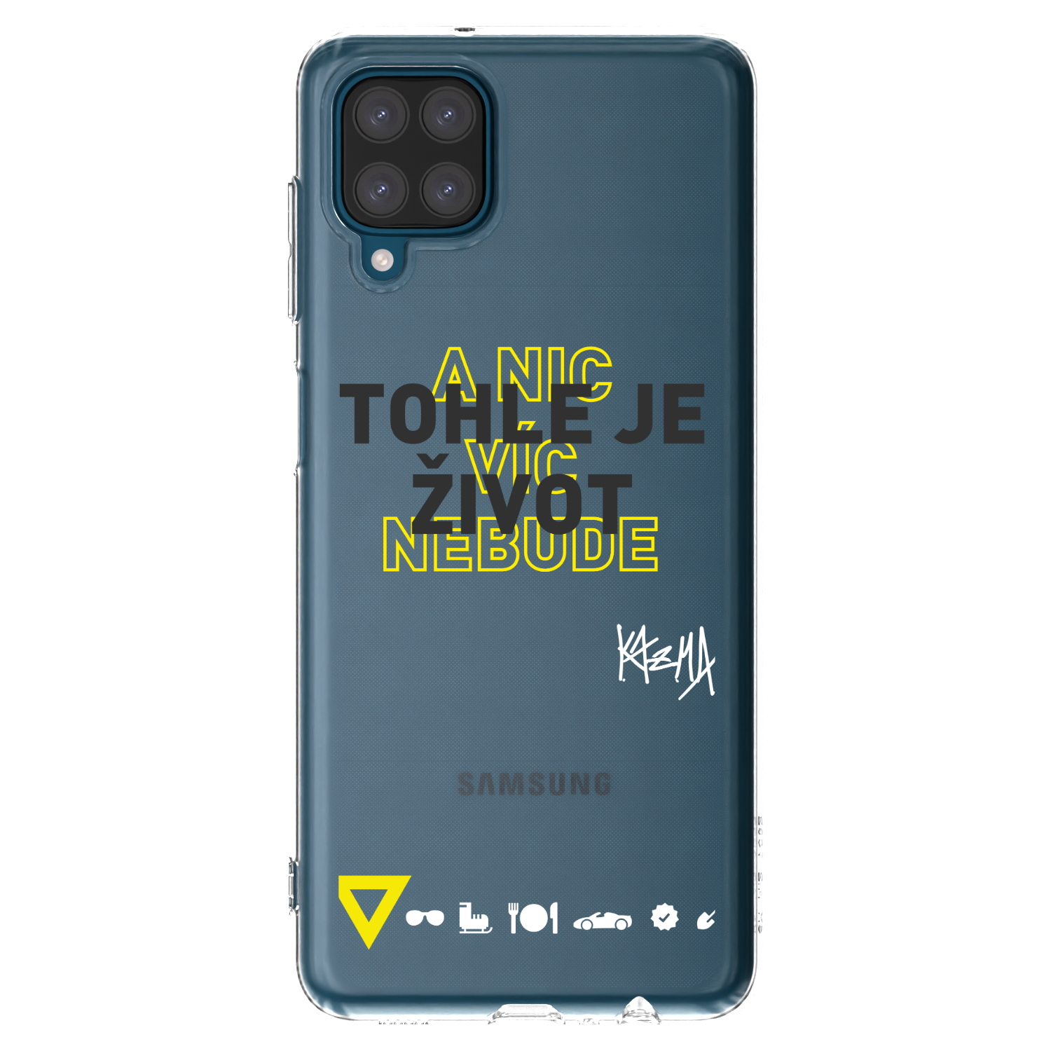 Picasee silikónový prehľadný obal pre Samsung Galaxy A12 A125F - Kazma - TOHLE JE ŽIVOT A NIC VÍC NEBUDE