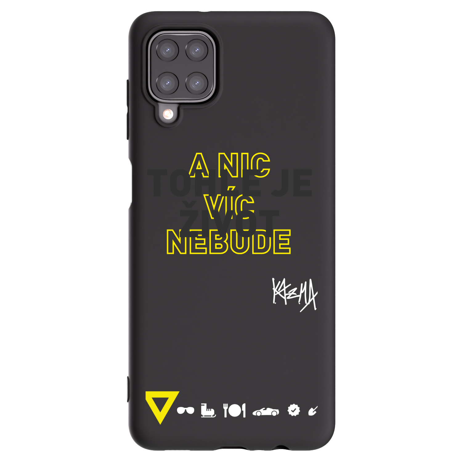 Picasee silikónový čierny obal pre Samsung Galaxy A12 A125F - Kazma - TOHLE JE ŽIVOT A NIC VÍC NEBUDE