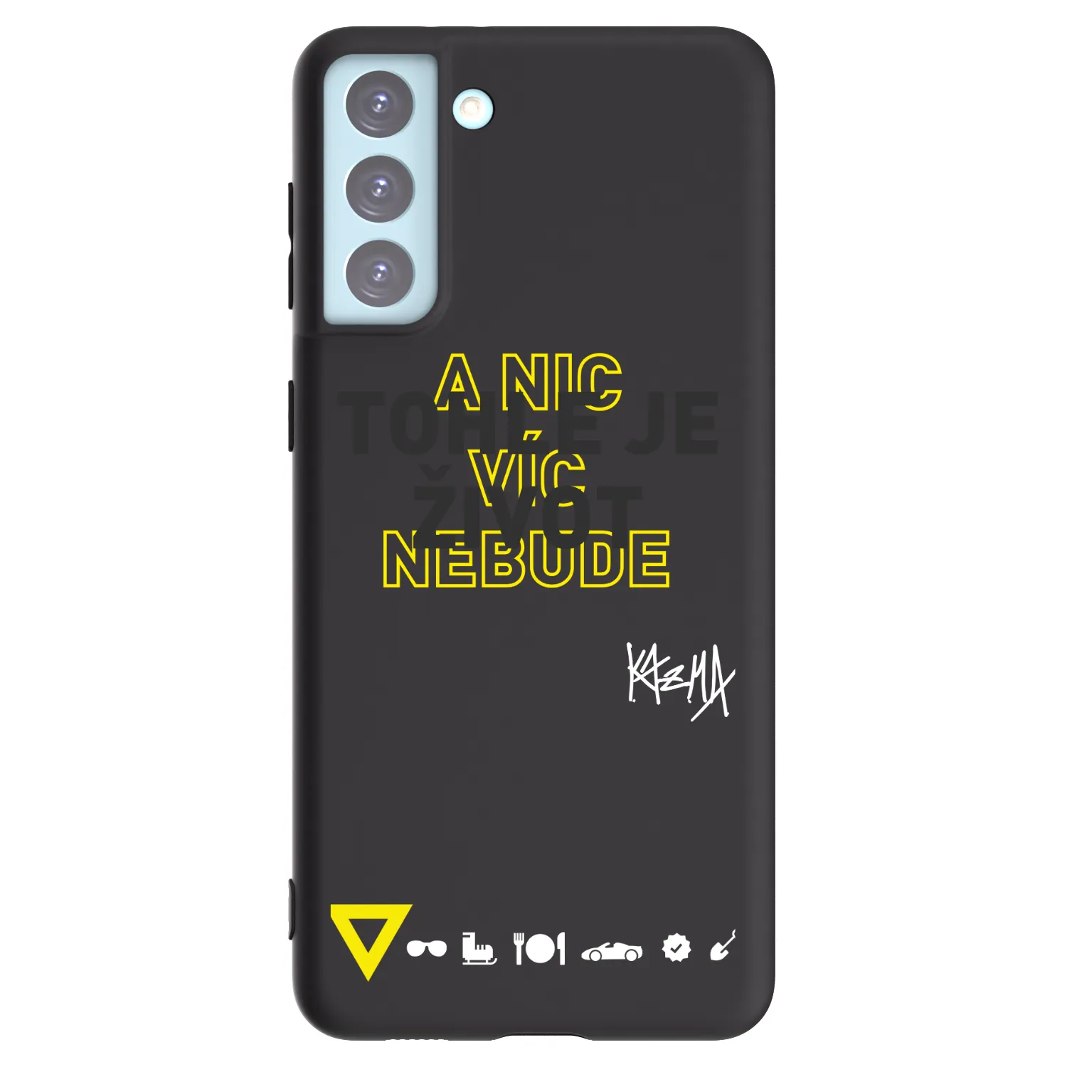 Picasee silikónový čierny obal pre Samsung Galaxy S21+ 5G G996F - Kazma - TOHLE JE ŽIVOT A NIC VÍC NEBUDE