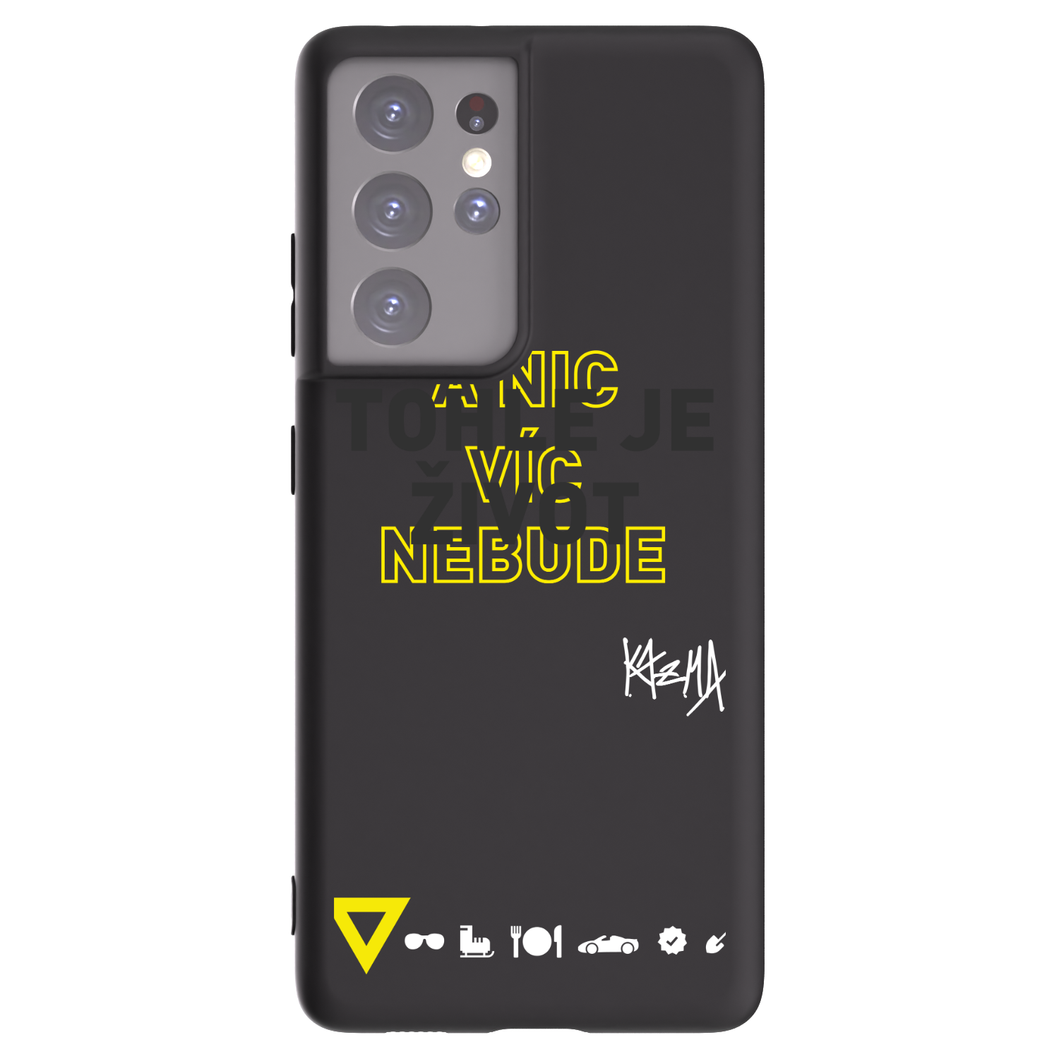 Picasee silikónový čierny obal pre Samsung Galaxy S21 Ultra 5G G998B - Kazma - TOHLE JE ŽIVOT A NIC VÍC NEBUDE