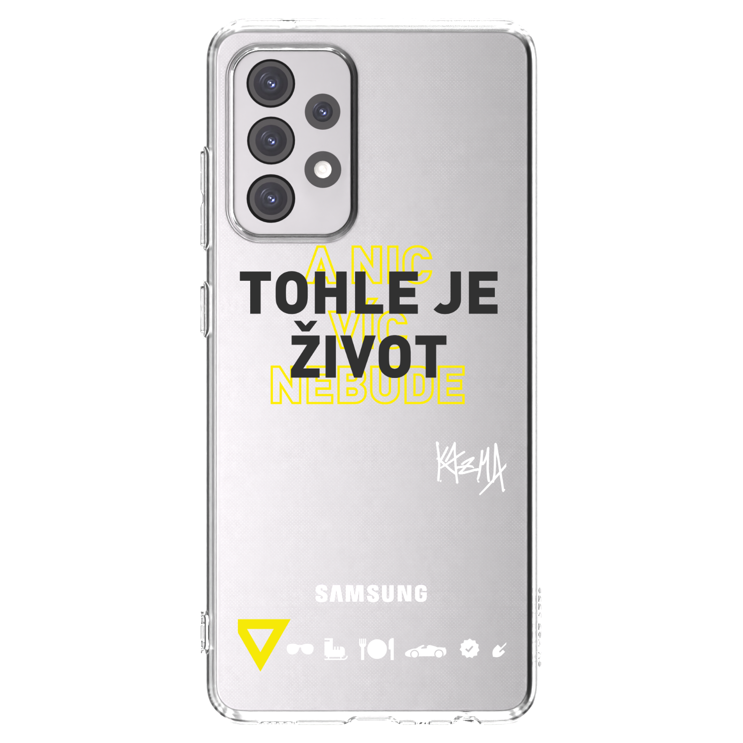 Picasee silikónový prehľadný obal pre Samsung Galaxy A52 5G A525F - Kazma - TOHLE JE ŽIVOT A NIC VÍC NEBUDE